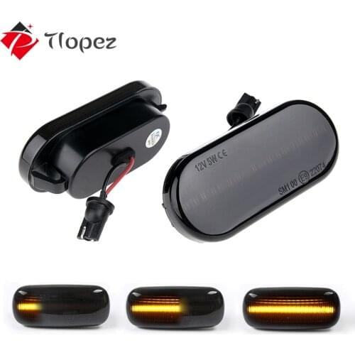 1 Pair Dynamic LED Side Marker Turn Signal Light Lamp Flowing Amber Indicator Light For VW MK4 Jette Bora Golf 3 4 Lupo Passat