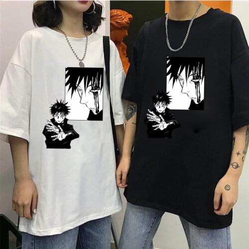 Japanese Anime Jujutsu Kaisen T Shirt O-Neck Mens T-shirt Women Short Sleeve Anime Casual Unisex Clothes Tops