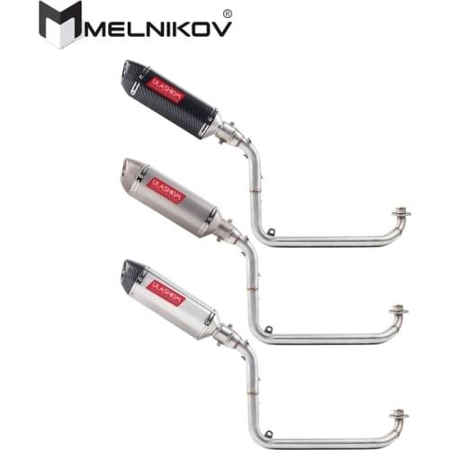 Motorcycle Full System Exhaust Muffler Middle Pipe Slip On For HONDA M3 GROM MSX 125 MSX125 2012 to 2016 Exhaust