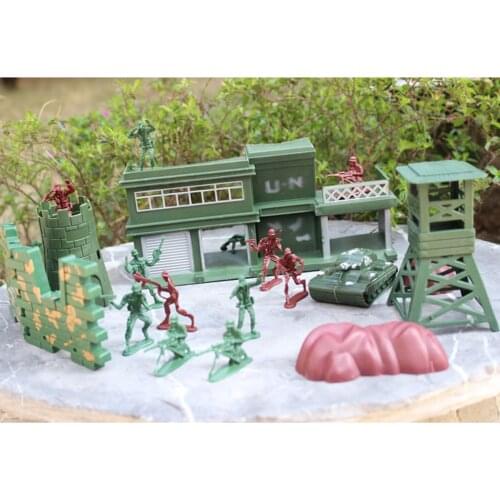 500 PCs Army Men Action Figures Toys , Military Playset with Tanks, Planes, Flags, Soldier Figure, Sentry Station & Accessories