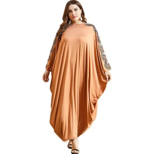 Kaftan Muslim Women Abaya Long Dress Oversized Casual Dubai Maxi Robe Jilbab Batwing Sleeve Ramadan Islamic Gown Middle East New
