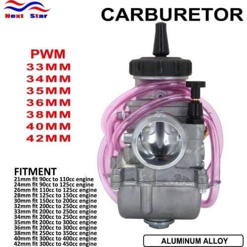 For PWK 33 34 35 36 38 40 42 For Keihin PWK Aluminum Carburetor Carburador With Power Jet Original For Racing Moto 200cc-450cc