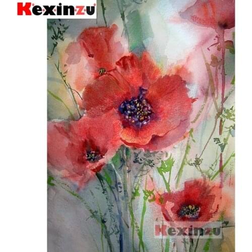 Kexinzu 5D DIY Full Square/Round Drill Diamond Painting "safflower" 3d Diamond Embroidery Cross Stitch home Decor Gift K888