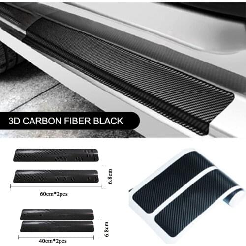 4pcs Set Car Door Sill Protector Stickers for Ford Focus Fiesta Kuga Citroen C5 Skoda Octavia Rapid Superb Accessories