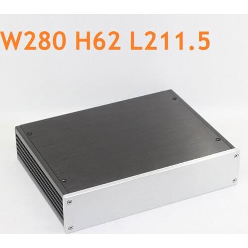 DAC Decoding Shell W280 W60 H211.5 Preamplifier Amp Power Amplifier Supply Chassis DIY Aluminum Case Hifi Class A Box 2806