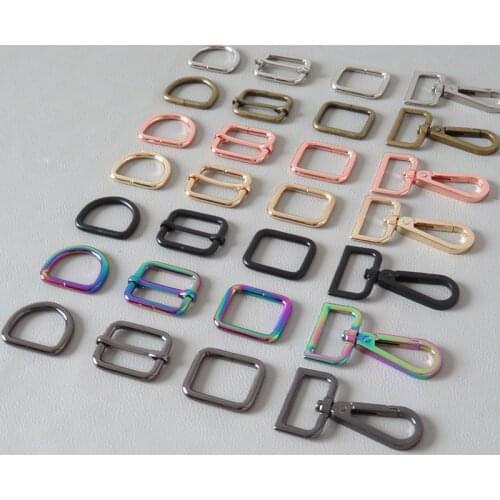 1Pcs Metal D Ring Buckle Belt Straps Semiring Adjuster For Bag Luggage DIY Accessories Rectangular Clasp Loop Dog Leash Hardware