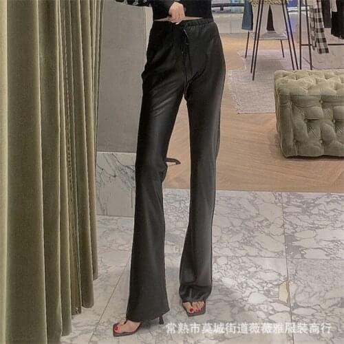 2021 New Autumn High Quality Women Bottoms Slim Fashion Ladies Flare Pants Casual Elegant Solid Color Female Trousers T612