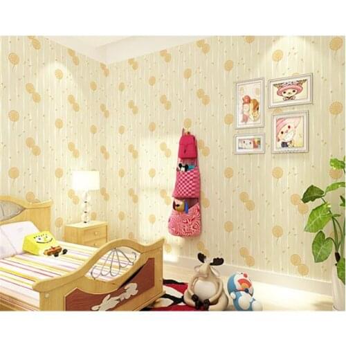 Beibehang Senior dandelion wallpaper bedroom living room nonwoven papel de parede wallpaper Homecare girl room romantic behang