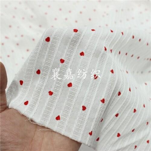 Pure Cotton Striped Jace Cloth Small Love Heartbreak Flower Fabric