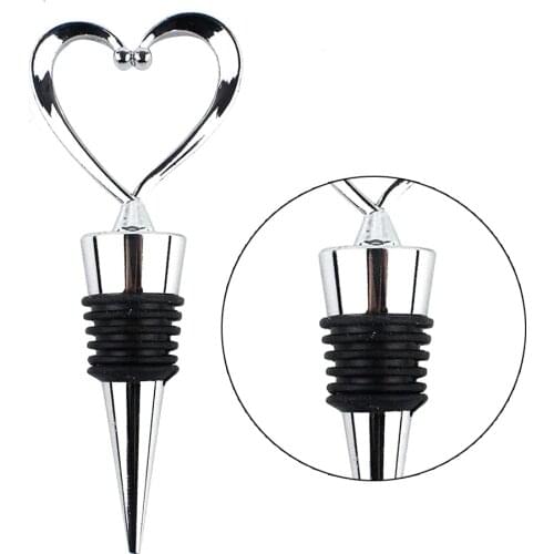 Heart Shape Wine Bottle Stopper Champagne Saver Beverage Bottle Reusable Wine Freshness Stopper Party Souvenirs Gift