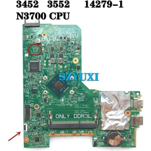 N3700 processor For Dell inspiron 3452 3552 Motherboard 14279-1 896X3 CN-0JX7F0 JX7F0 mainboard 100%tested