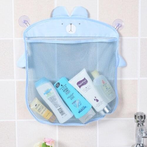 Baby bathroom mesh bag Sucker Design for bath toys bag kids basket cartoon animal shapes cloth sand toys storage Net Bag