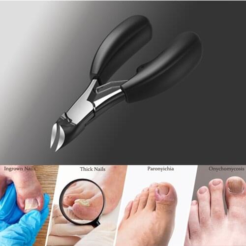 Toenail Clippers for Thick & Ingrown Toe Nails Heavy Duty Precision Nail Scissors Super Sharp Curved Blade Grooming Tool