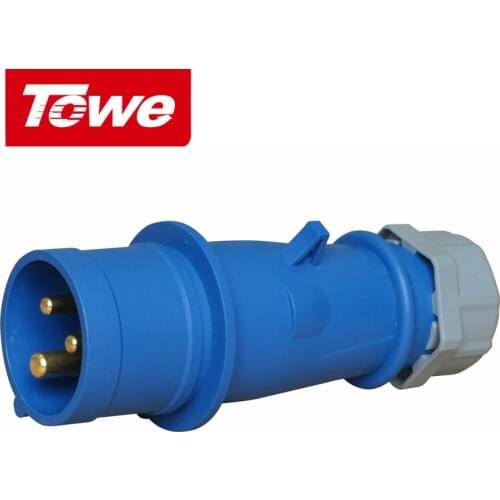 Towe Industrial Connector IPS-P316 16A 3 Cores 2P+E Male IP44