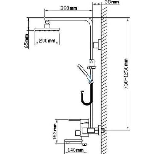 Vidric Solid Brass Rotatable Mixer Chrome Polish Square Rainfall Shower Faucets Set Water Taps With Handshower For Bathroom Bath