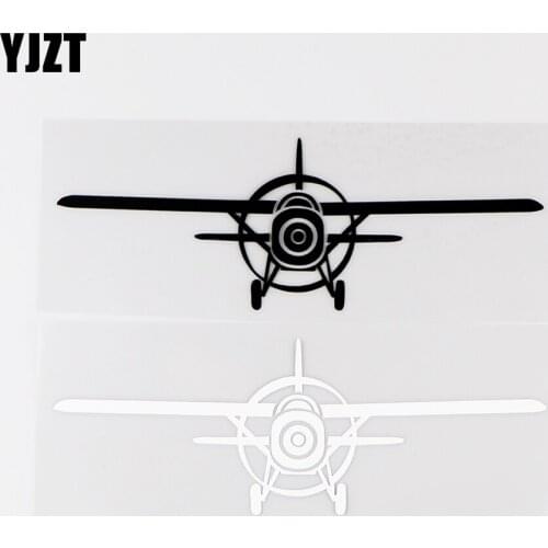 YJZT 17.1X6CM Personality Car Stickers Fighter Air Transport Aircraft Vinyl Decals Black / Silver 10A-0069