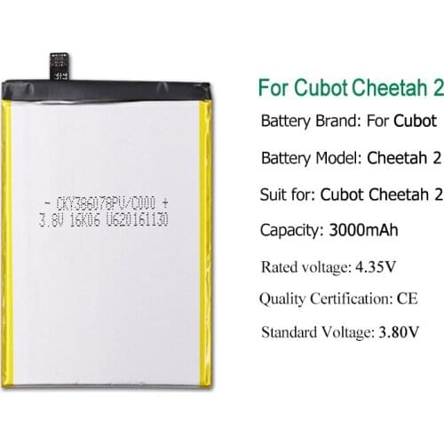 3.8V 3000mAh High Quality battery For Cubot Cheetah 2 phone Replacement Batteries Bateria