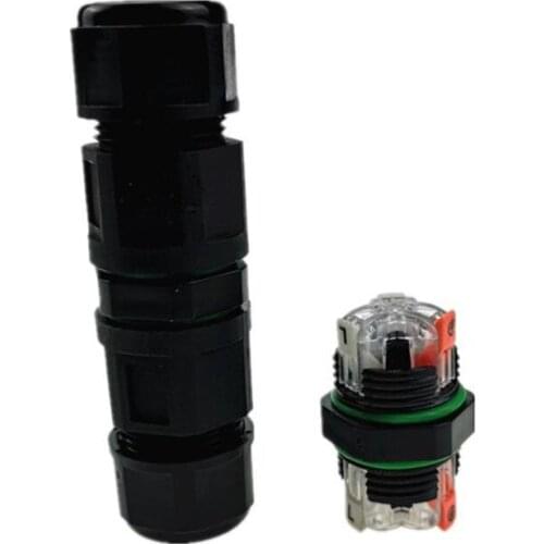 1PC 3 Pins Outdoor Junction Box IP68 Waterproof Wire Cable Connector Without Screw 250V & 10A Quick Sealing Wiring Interface