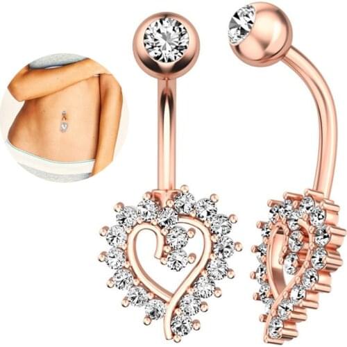 1PCS Sexy Body Jewelry Women Crystal Belly Piercing Barbell Earrings Surgical Steel Navel Belly Button Rings