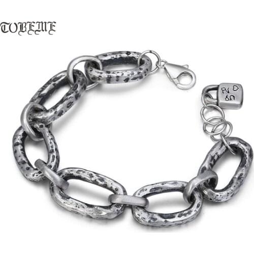 100% 3D 999 Siilver Women Bracelet Pure Silver Chain Bracelet Vintage Silver Lady Bracelet