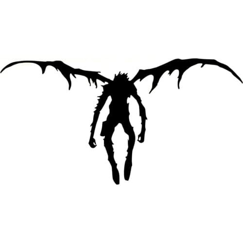 16cm * 8cm Creative Personality Death Note Fashion Auto Sticker Pvc Car Shape Waterproof Exquisite Sticker Black/silver/White