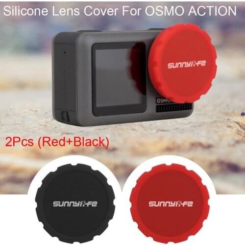 2PC Protective Silicone Camera Lens Cap Cover Guard For DJI Osmo Action Camera