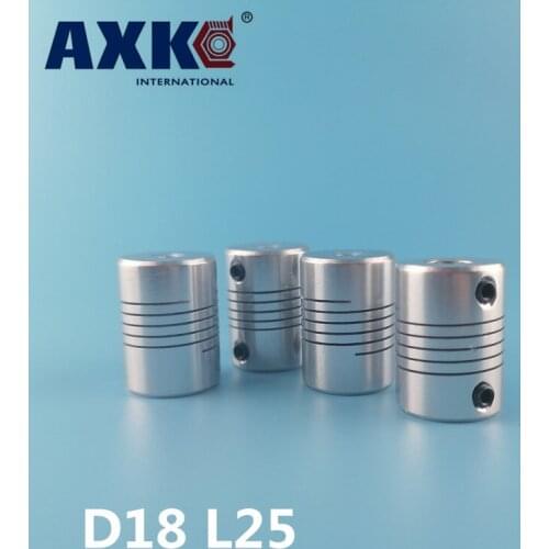 2020 Hot Sale New Steel Bearing Rodamientos Axk 3 4 5 6 6.35 7 8 9 10mm 5pcs D18*l25 Cnc Stepper Motor Coupler Shaft Coupling