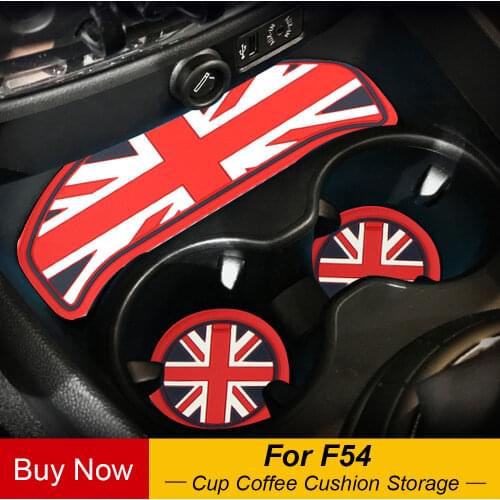 3pcs Car Cup Coffee Cushion Storage Groove Coaster Auto Non-slip Mat Pad For Mini Cooper Clubman F54 Accessories Car-styling