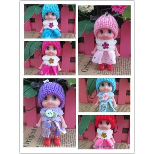 5pcs NEW Kids Toys Soft Interactive Baby Dolls Toy Mini Doll For girls and boys Free Shipping