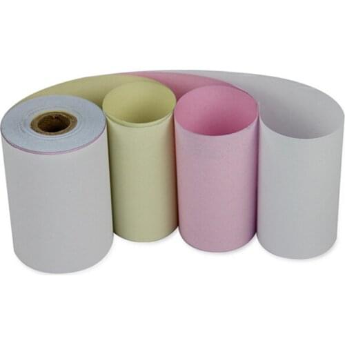 76*60mm 3 copies cash register paper triple carbonless receipt book for 76mm thermal dot matrix printer pos carbonless paper