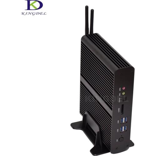 Fanless Mini PC Intel Core i7 5500U 4500U Nuc Mini Desktop Computer Broadwell 2HDMI SD Card 4K HTPC Mini-Itx Micro PC TV BOX