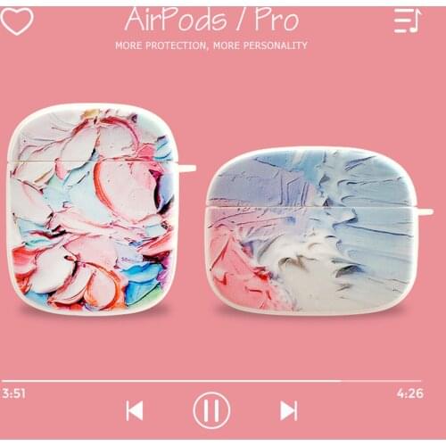 For airpods pro 3 Case Luxury Korean flower Protective Cover Art Oil painting graffiti For air pods 2 1 Wireless Earphone Cases