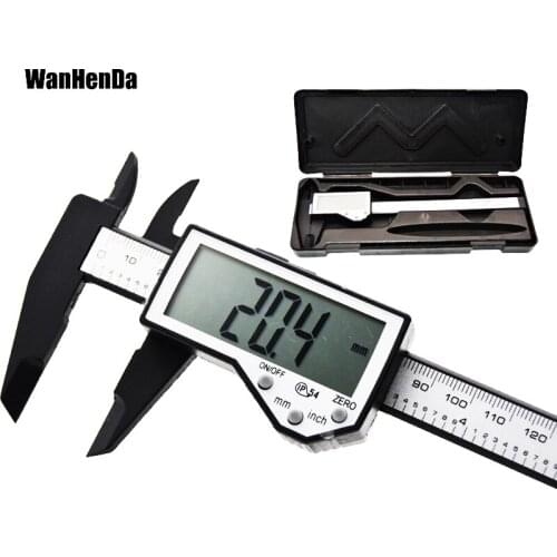 Wanhenda 150mm digital electronic widescreen plastic caliper 6 inch IP54 waterproof digital caliper measuring tool
