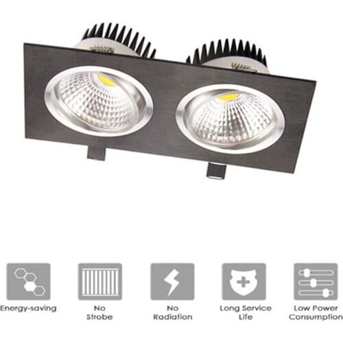 COB Led Downlights 110V 220V Led Ceiling Light 7W 9W 12W Recessed Down light Square Led Panel Light LED Spot light Indoor Lights