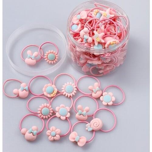 10/20 root childrens Hair ring Headwear hair Korean version the cartoon headwear girl rubber band sweet cute Hair accessories