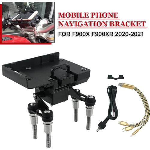 For BMW F900XR F900X F 900 R/XR 2020-2021 Motorcycle Phone Navigation Bracket Holder Shockproof Stand 12MM Charger USB Adapter
