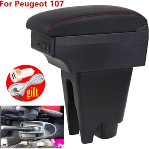 For Peugeot 107 Citroen C1 Toyota Aygo BJ armrest box central Store box products interior Storage car-styling