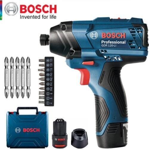 Bosch Electrical Impact Screwdriver GDR120-Li Power Tools Lithium Battery Charging Electric Screwdriver Hand Drill DIY Tools
