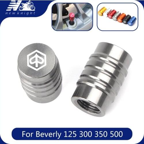 For Piaggio Beverly 125 300 350 500 With Logo Motorcycle Wheel Tire Valve Stem Caps Dust Aluminum Airtight Cover Accessories