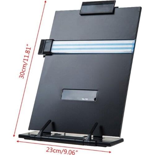 Metal Adjustable Computer Document Holder Book Rack Stand Reading Typing Frame