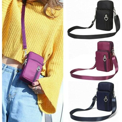Cute Mini Coin Purses Bag Shoulder Bag Strap Wallet Pouch Bag Purse 2021 Mini Nylon Crossody Cell Phone Cash Messenger