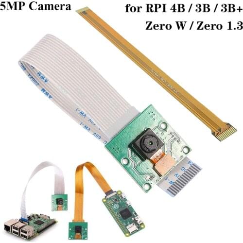 5MP Raspberry Pi Camera 1080P 720P Mini Video Camera With Cables for Raspberry Pi 4B 3B 3B+ RPi Zero V1.3 Zero W