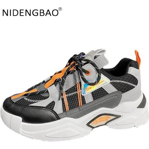 Mens Sneakers Mesh Breathable Platform Shoes Thick Sole Outdoor Walking Jogging Running Male Casual Sports Shoes Basket Homme