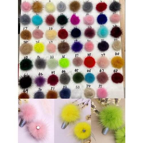 5pcs Detachable Magnet Ball Fluffy 3D 16 Colors 27*27mm Puffy Pom Pons Set Kit Jewelry Manicure Accessories DIY Nails Charms