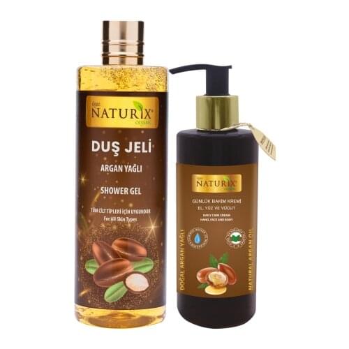 Naturix 2'Li Summer Set Argan Oil Shower Gel 400 Ml Revitalizing Gel + 250 Ml Argan Oil Hand Face Body cream
