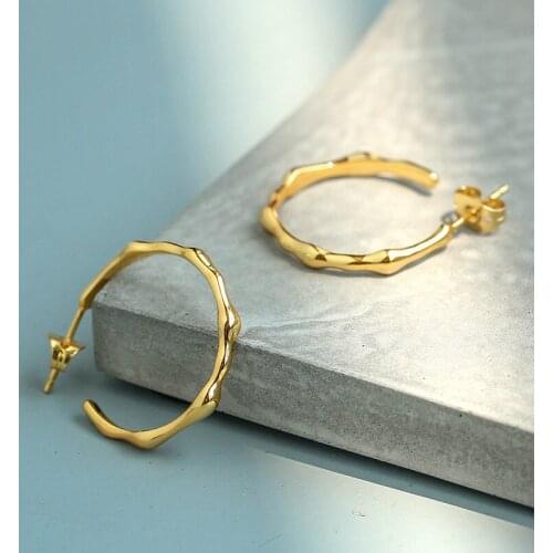 2021 New French Cute Earrings Irregular Retro Earrings GOLD PLATED EARRINGS GIFT