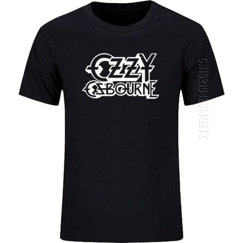 New Ozzy Osbourne T Shirts 100% Cotton Printed Men Brand Hip Hop Oversized T-Shirt Custom Printed Punk Rock O Neck T Shirt