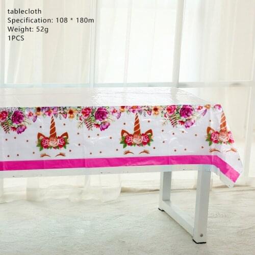 10 Guests Pink Unicorn Disposable Tableware Stamping Gold Unicorn Napkins Plates Happy Birthday Party Decor Kid Girl Baby Shower