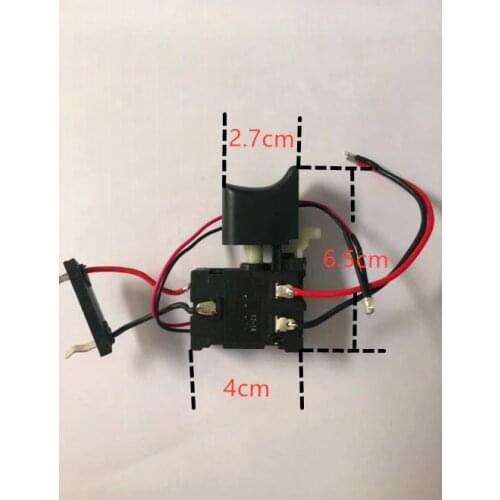 Jlevel electric drill switch FA021A-51XX （ big head button ）with cable 7.2-24V FA021A replace FA2-16/1WEK
