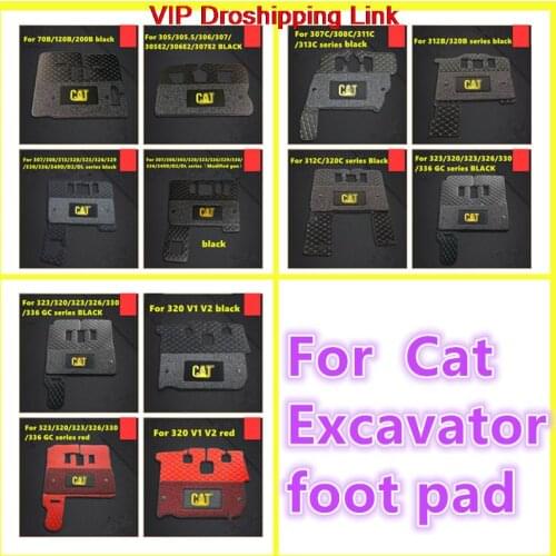 For excavator CAT 312 320 324 313 329 330 336B D2 cab foot pads double-layer quality floor rubber foot pedal leather floor mat